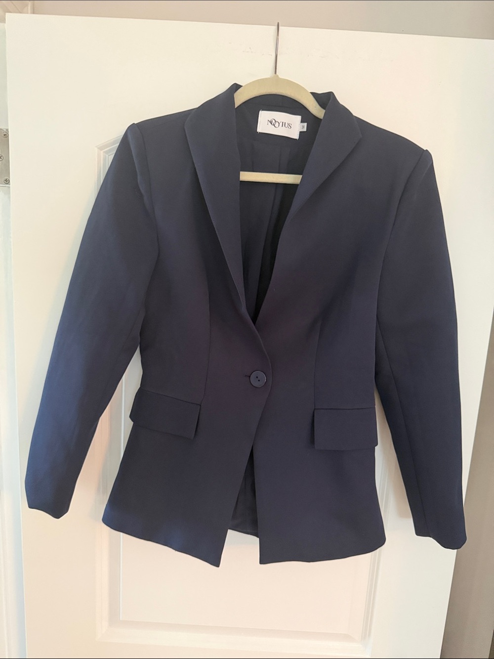Women's Navy Single-Button Blazer size medium but fits like S